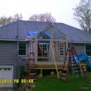 Rochester NH, During Construction, Cathedral Sunroom